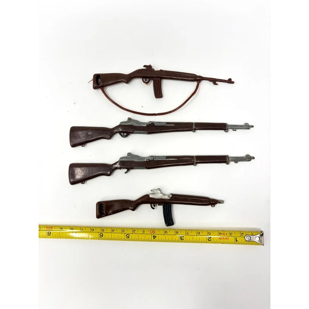 Vintage GI Joe Accessories Lot 4 Rifles M1 Garand Carbine 12 Inch Figures Hasbro